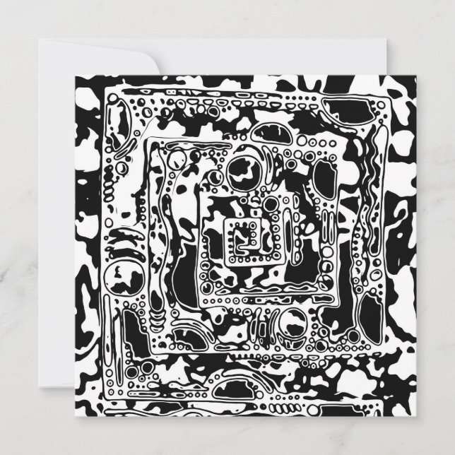 Arte Geométrico Negro Y Blanco 25 (Anverso)