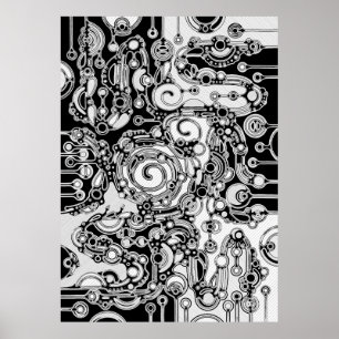 Arte Geométrico Negro Y Blanco 3