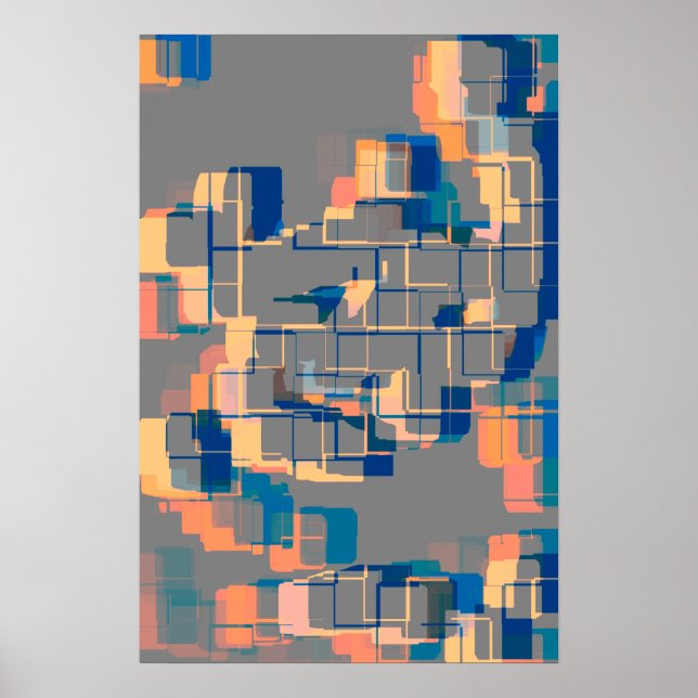 Arte geométrico "Sunset" (Frente)