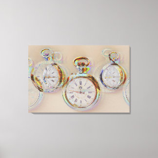 arte glitch en juego de relojes antiguos impresión