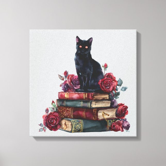 Arte gótico Gato negro libros antiguos Rosas de de (Anverso)
