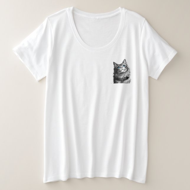 Arte Gótico y Embrujado de Ojos Azules de Gato Mís (Anverso del diseño)