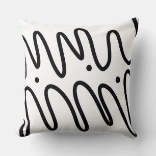 arte gráfico de almohadas audaces negro y blanco