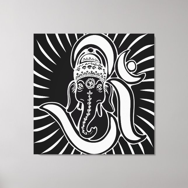 ARTE GRÁFICO DE LA PARED DE GANESH DE 3 FT x 3 FT (Anverso)