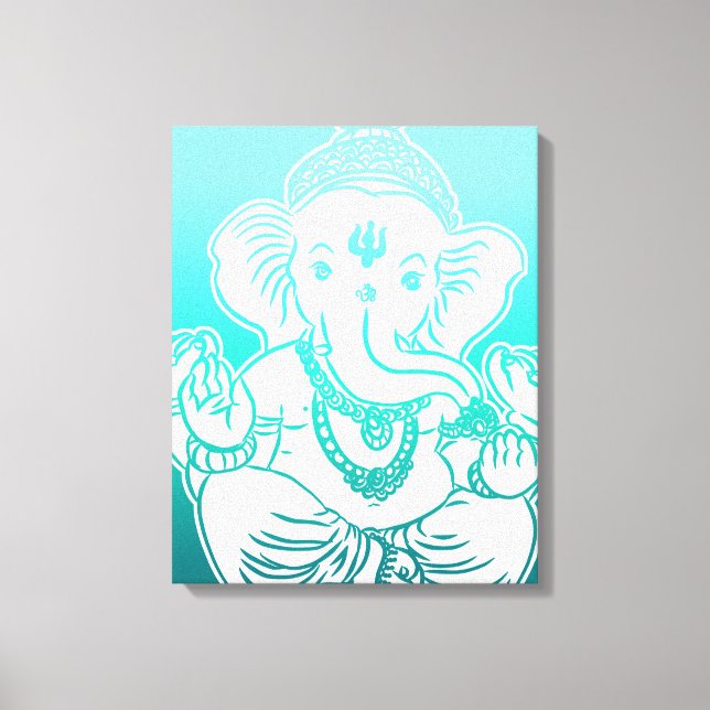 ARTE GRÁFICO DE LA PARED DE GANESH DE 3 FT x 3 FT (Anverso)