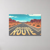 Arte gráfico de la ruta del desierto de Arizona