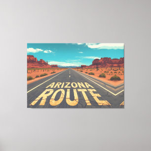 Arte gráfico de la ruta del desierto de Arizona