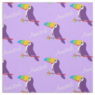 Arte gráfico del pájaro de Toucan nombrado tela