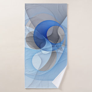 Arte gráfico fractal abstracto azul gris moderno