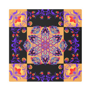 Arte gráfico morado y negro, naturaleza violeta