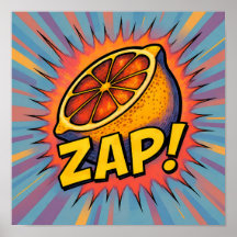 Arte Gráfico Pop Explosivo: Celoso Zest Zapping