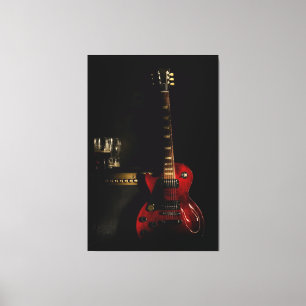 arte grande de la pared de la lona de la guitarra