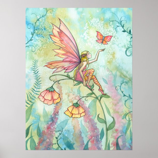 Arte gratuito de hadas y mariposas por Molly Harri (Frente)