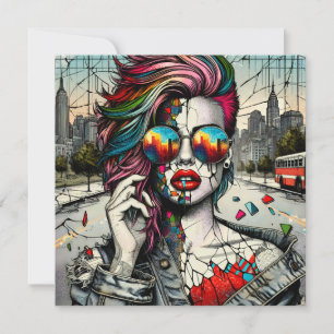 Arte Grunge   Resumen de la mujer fracturada