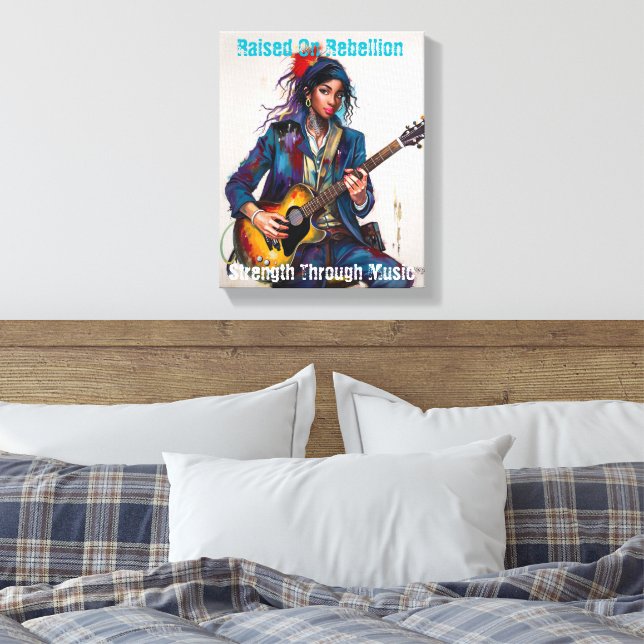 Arte guitarista de Chica rebelde personalizado Ins (Insitu(Dormitorio))