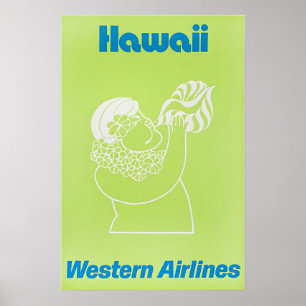 Arte hawaiano Hawaii Impresión Póster de viaje occ