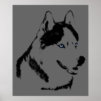 Arte Husky Imprimir Perro Perro Poster Regalos Hus