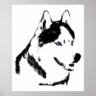 Arte Husky Imprimir Perro Perro Poster Regalos Hus