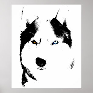 Arte Husky Imprimir Perro Perro Poster Regalos Hus