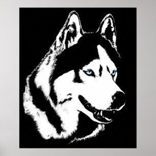 Arte Husky Imprimir Perro Perro Poster Regalos Hus