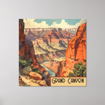 Arte icónico de la pared del Gran Cañón