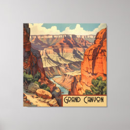 Arte icónico de la pared del Gran Cañón