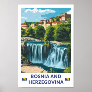 Arte Ilustracion Jajce de Bosnia y Herzegovina