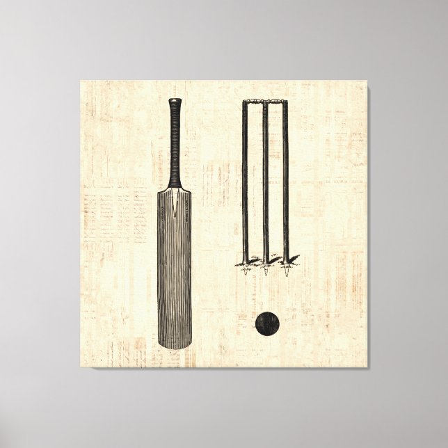 Arte ilustrado de la vieja muralla de críquet (Anverso)