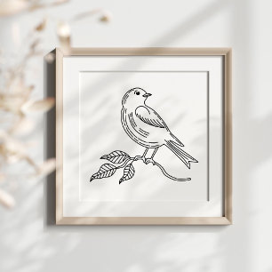 Arte Ilustrativo de Aves Dibujadas a Mano con Fant