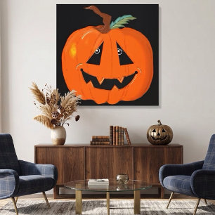 Arte Ilustrativo de Jack O Lantern Feliz Halloween