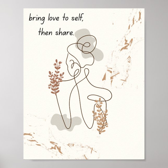 Arte ilustrativo de la mujer con cita motivacional (Frente)