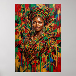Arte Impasto Geométrico de la Reina Kente Panafric