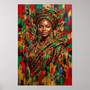 Arte Impasto Geométrico de la Reina Kente Panafric