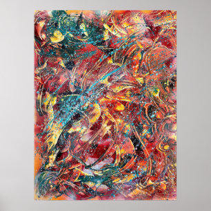 Arte impreso abstracto colorido – Ignición No. 1