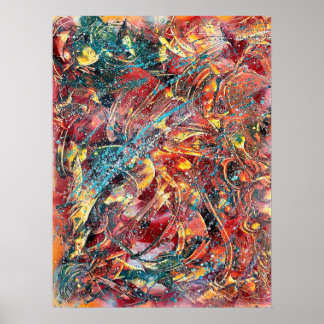 Arte impreso abstracto colorido – Ignición No. 1