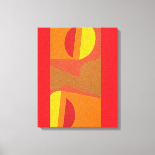 Arte impreso abstracto de naranja único (Anverso)