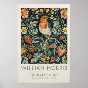 Arte Impreso Art Nouveau de Pájaro y Fresas - Will
