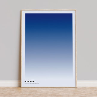 Arte impreso con gradiente de Hora Azul: Póster Om