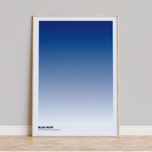 Arte impreso con gradiente de Hora Azul: Póster Om