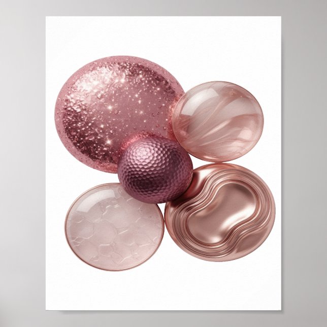 Arte impreso de arte abstracto Chic Silver (Frente)