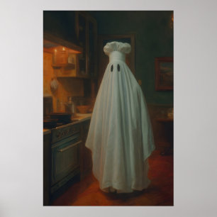 Arte impreso de fantasmas de cocina vintage hogar