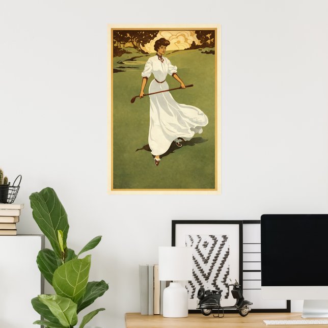 Arte impreso de golf vintage (Oficina en casa)