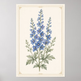 Arte impreso de la flor de nacimiento de julio, Ar