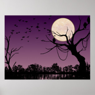 Arte impreso de la noche de Halloween — Póster mat