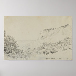 Arte impreso de paisaje de tono neutro