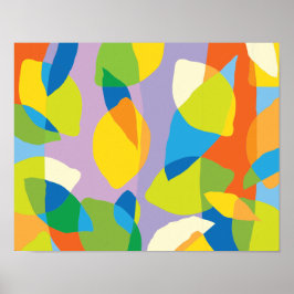 Arte impreso de pared fresco a limón
