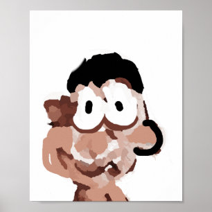 Arte Impreso de Personaje de Niño Lindo y Original