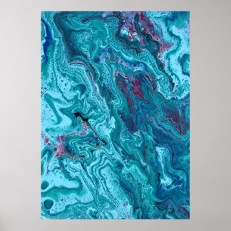 Arte impreso de póster abstracto dinámico Baby Blu
