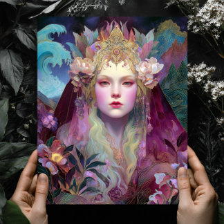 Arte impreso en pared de fantasía de la Reina Dios