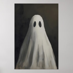 Arte impreso vintage de fantasma en pared, Fantasm